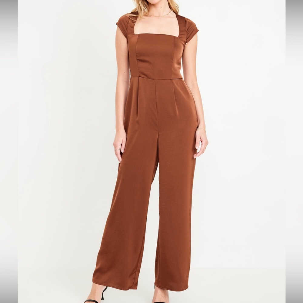 NWT- Old Navy - XS & XSP. Satin Fit Flare Jumpsuit
